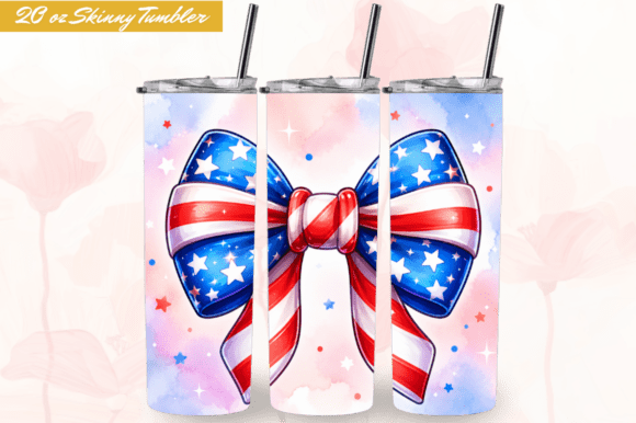 3D 4th of July Coquette Bow Tumbler Wrap: Enhancing Your Sublimation Workflow
