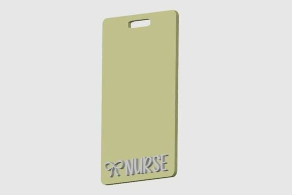 3D Bow Nurse Badge Holder STL