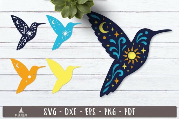 3D Celestial Hummingbird Layered SVG: Strategic Design for Creative and Business Applications