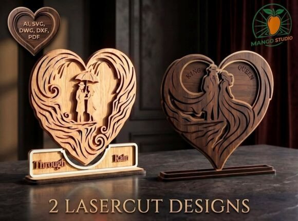 3D Layered Heart Bundle 2 Designs: Elevating Visual Craftsmanship
