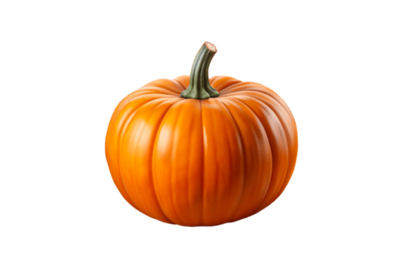 3D Orange Pumpkin Autumn Vegetable PNG