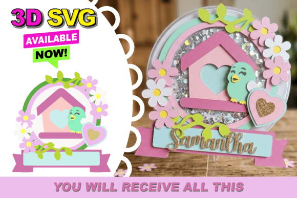 3D SVG Bird Shaker Cake Toppers: A Springtime Craft Essential