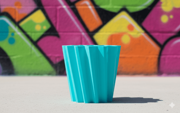 3D Twisted Decorative Vase 053
