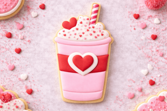 3D 💕 Valentine Latte Cookie Cutter – Brew Up Sweet Creations for Every Occasion