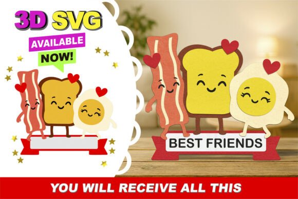Best Friend Topper 3D SVG: Creative Design Made Simple