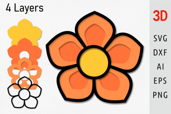Creating Dimensional Designs with Layered Flower SVG 3D SVG Multilayer SVG
