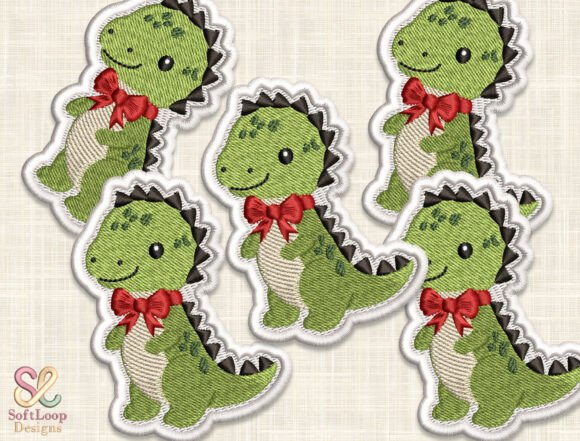 DINOSAUR Patch Embroidery Design: A Unique Touch for Kids' Apparel