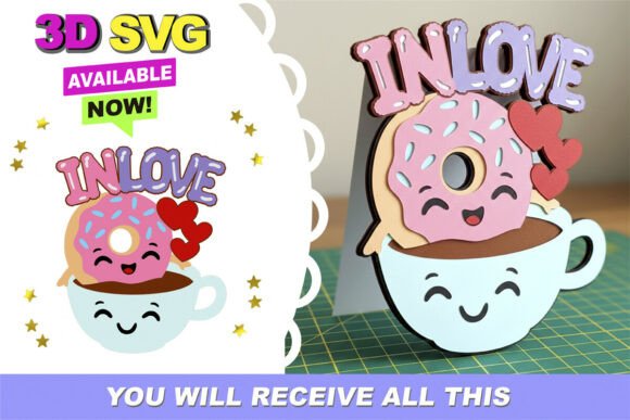 Donut and Coffee in Love Topper 3D SVG: A Creative Game-Changer for Designers and Entrepreneurs