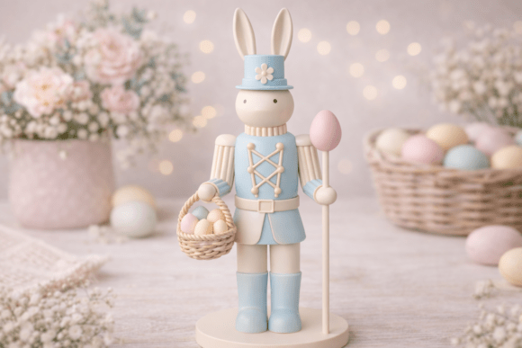 Easter Bunny Nutcracker STL for 3D Print
