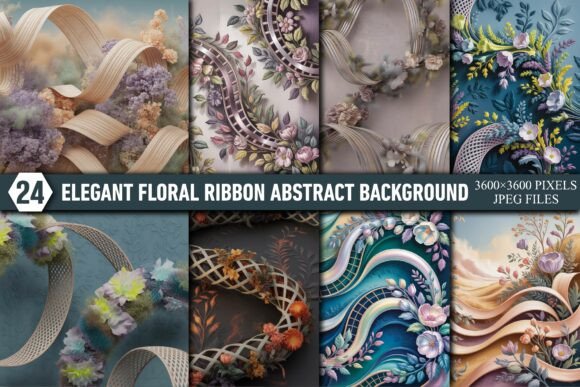 Elegant 3D Floral Abstract Background: A Versatile Design Resource