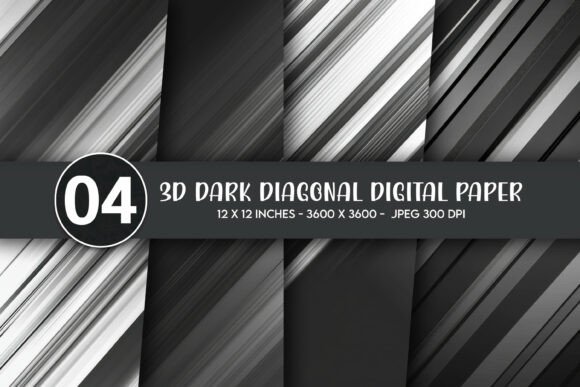 Elevating Visual Strategy with 3D Dark Diagonal Digital Paper