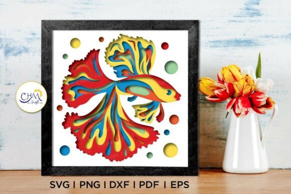 Exploring the Creative Potential of 3D Betta Fish Shadow Box SVG in Modern Design Workflows