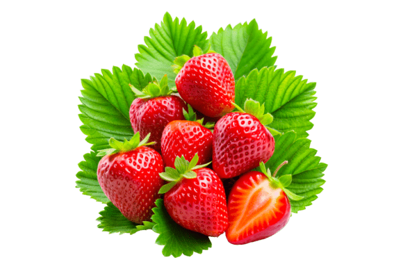 Fresh Strawberries Clipart 3D PNG: A Versatile Design Resource for Creative Projects