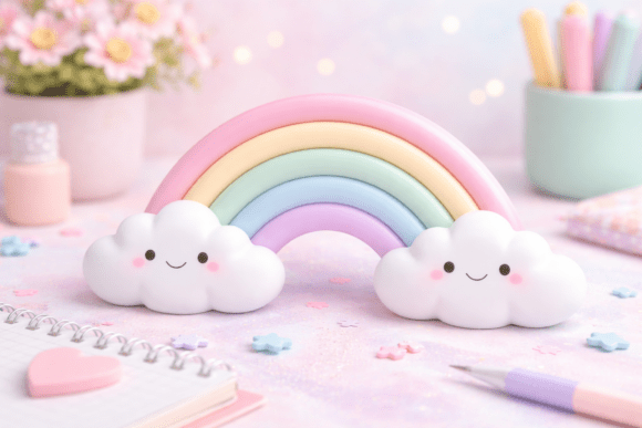 Kawaii Rainbow STL – Rainbow Decoration for 3D Printing