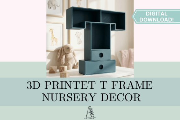 Letter T Shelf Organizer STL 3D P: A Smart Addition to Modern 3D Printing Projects