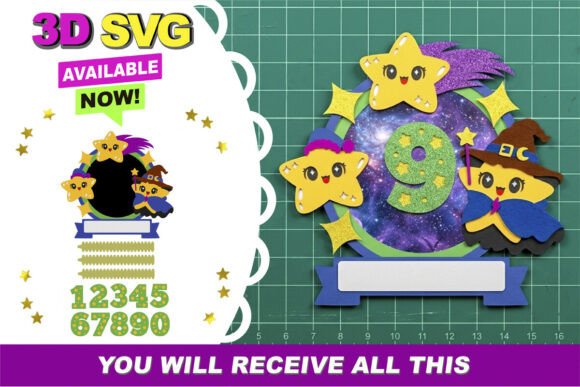 Magic Stars Cake Topper 3D SVG: A Magical Touch for Your Celebrations