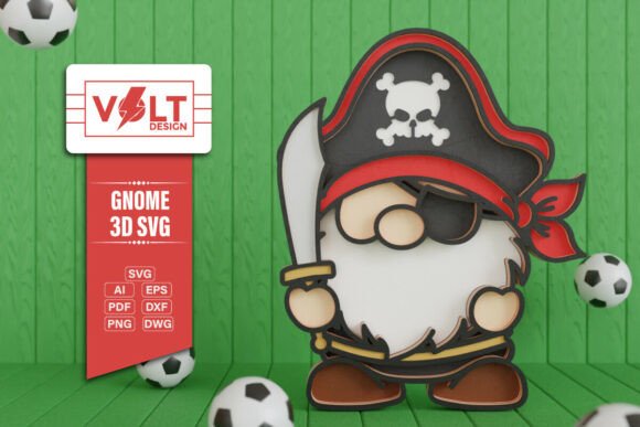 Pirate Gnome 3D SVG Multilayered Cut: A Strategic Tool for Creative Entrepreneurs