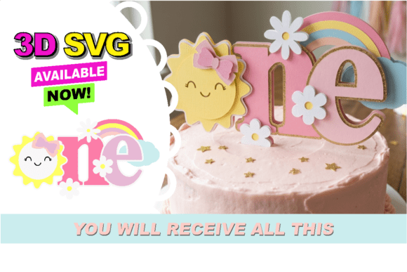Sunshine First Birthday 3D SVG Design